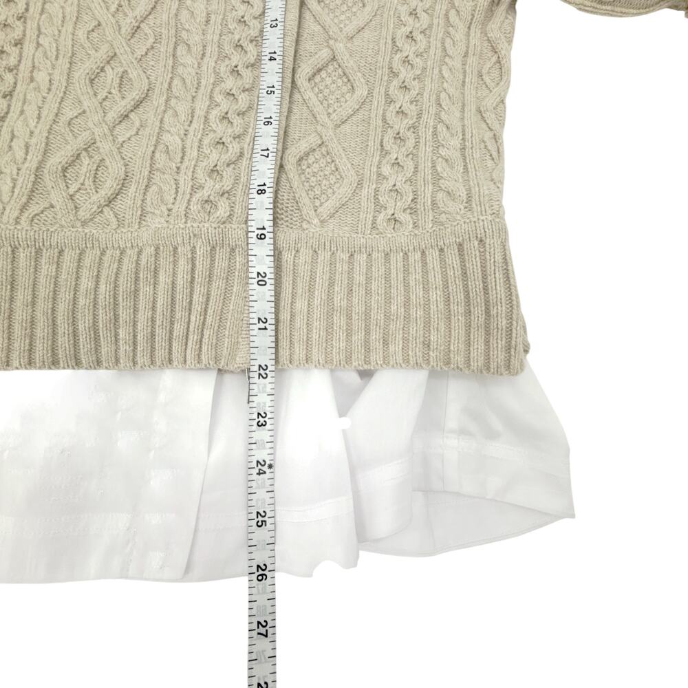 JONATHAN SIMKHAI Davina Patchwork Cardigan Jacket in Bone Multi M - Picture 11 of 12
